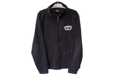 Vintage Guinness Fleece Sweater Full Zip Size L Black Jumper Stout Beer 00s