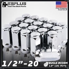 20 Pc Chevrolet Lug Nut 1/2-20 Chrome 1.8" tall Fit Older Astro/Blazer/C10/G10