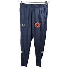 Auburn Team Issued Workout Pants Womens Small Under Armour Navy Blue Drawstring