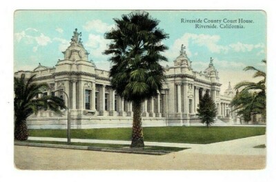Riverside County Court House Riverside California CA Postcard Chamber Commerce