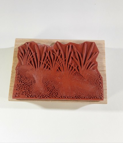 Stampscapes Grass Reeds Rubber Stamp Vintage 1990s - Picture 2 of 6
