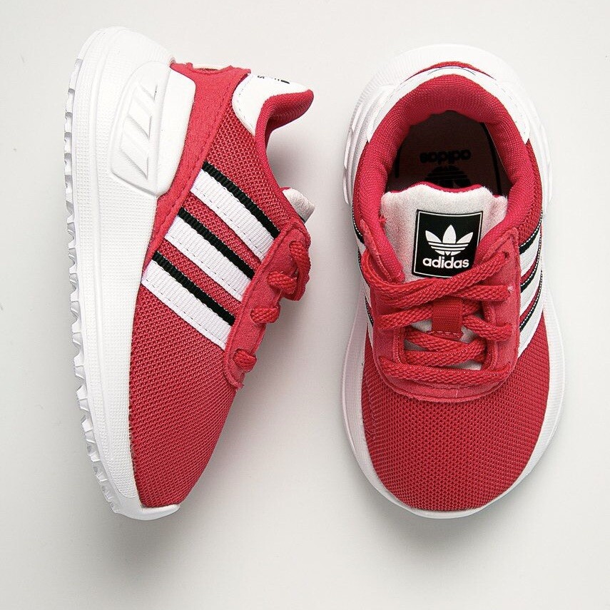 Кроссовки Adidas LA Trainer Lite для новорожденных, Размер 7, для девочек, Бело-розовая обувь #587