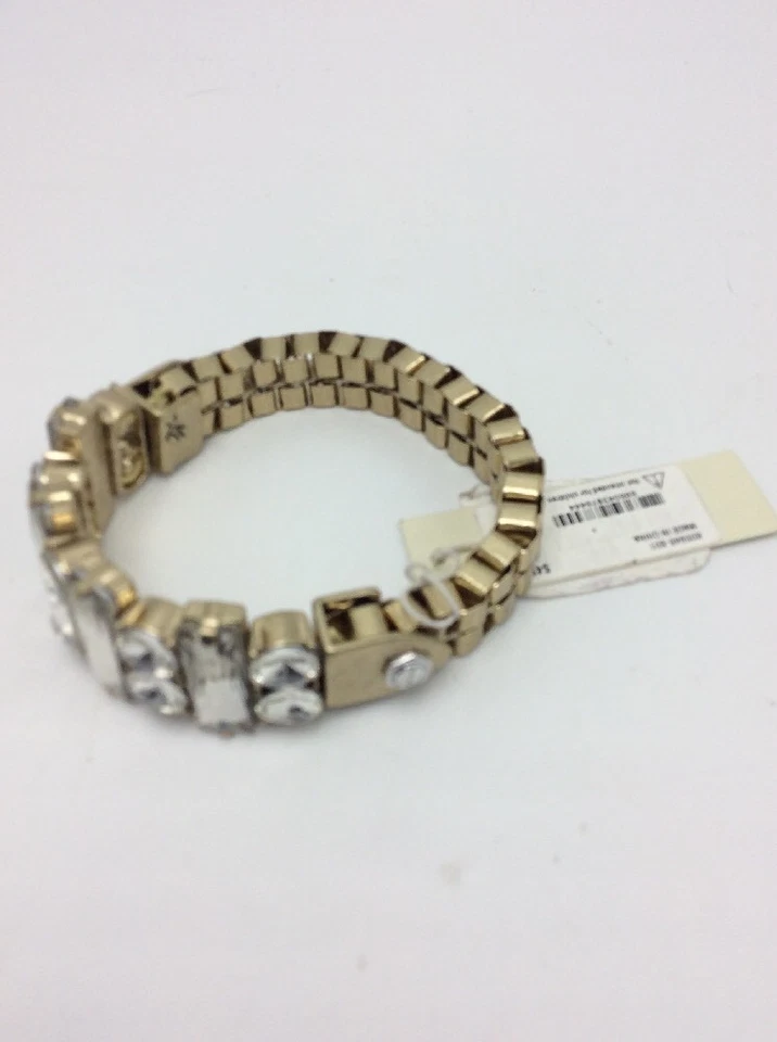 Pulsera Kenneth Cole $45 tono oro cuentas cristal medio elástico 730B Foto 4 de 4