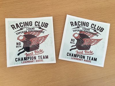 2x Vintage Biker Aufkleber Sticker Bobber Scrambler Dirt Tracker Cafe Racer M020
