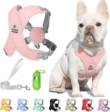 Dog Harness with Leash Set Adjustable Soft Padded Step-in Dog Vest No Choke