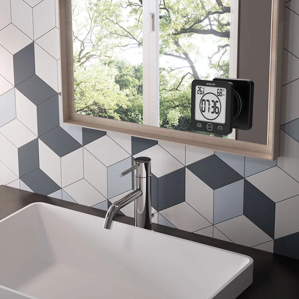 Baldr Shower Clock Timer Bathroom Water Resistant Countdown Suction Cup Hanging - Image 4 of 4