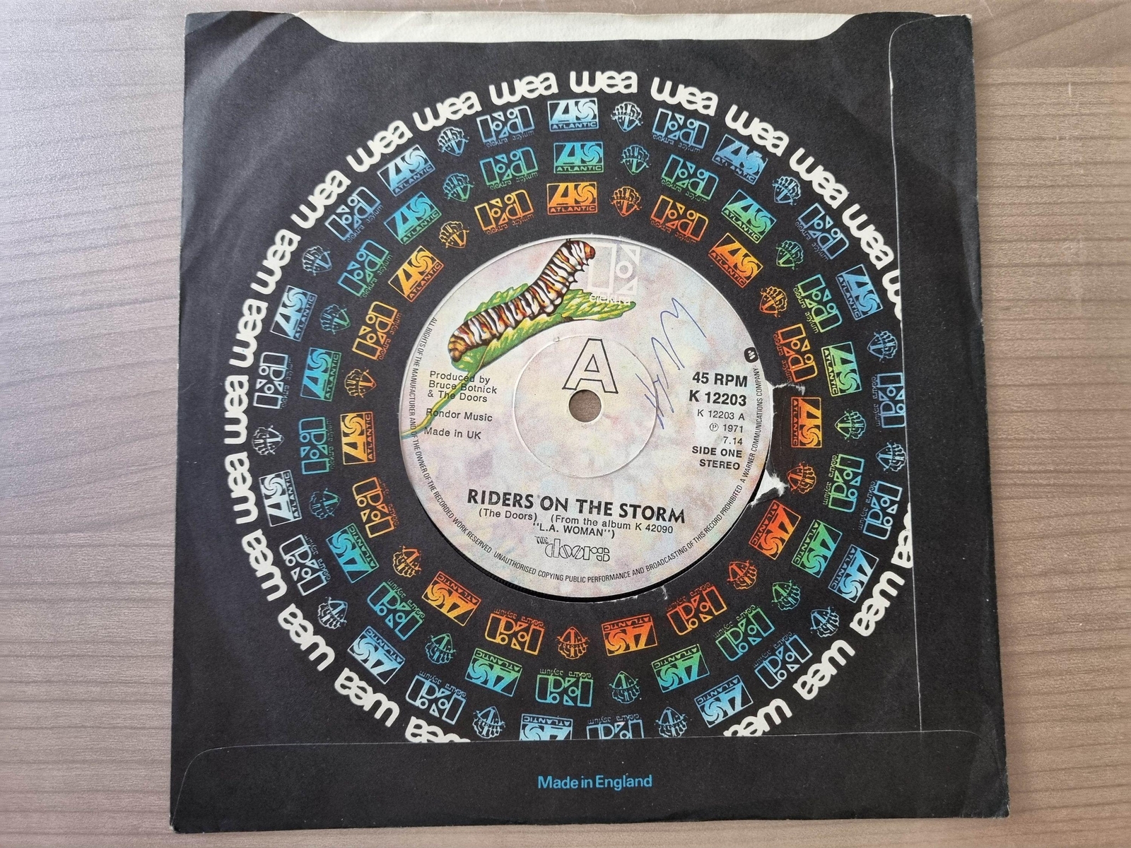 7"" Single The Doors - Riders on the storm Vinyl UK