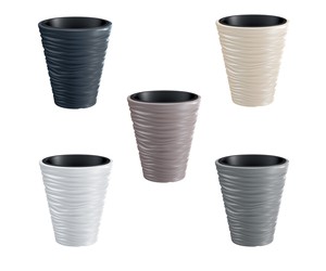 Blumentopf SAND 3D EFFECT H33cm Einsatz Mit Bewässerungssystem Blumenkübel