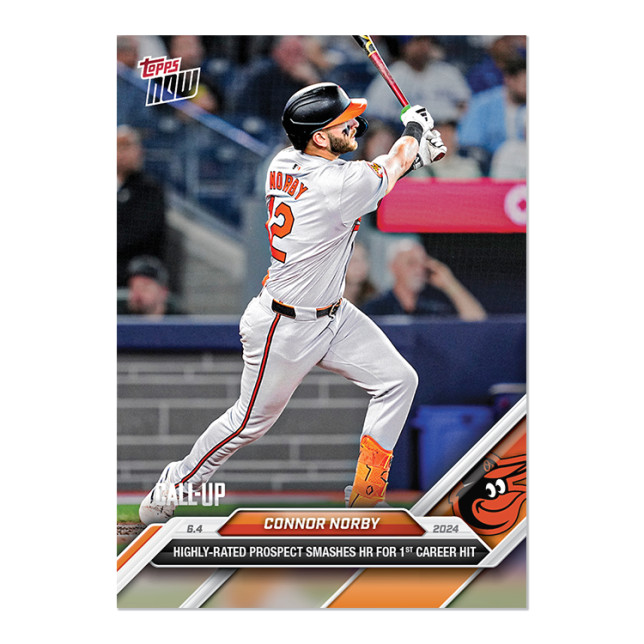 Connor Norby 2024 Topps NOW #259 1st MLB Hit Is HR in 2nd MLB game IN HAND /2284