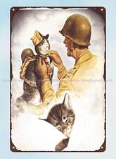Chessie kitten Chesapeake and Ohio Railway C&O metal tin sign man cave art wall
