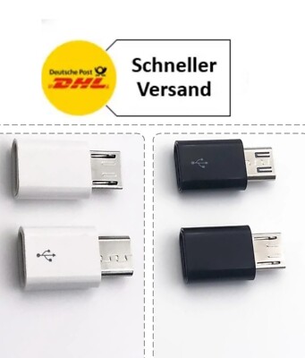4×männlich zu weiblich Micro USB männlich Adapter auf Type C weiblich