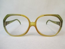 Vintage Christian Dior Womens Eyeglasses 1970s Reddish Yellow Green Frame Germany