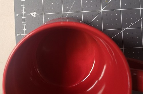 Holiday Time Red White Santa Gnome Stoneware Mug Cup Embossed 14 oz Christmas - Picture 7 of 9