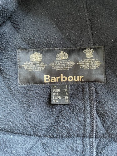Barbour International Polarquilt Jacke schwarz Damen UK 8 Fleece gefüttert - Bild 3 von 9