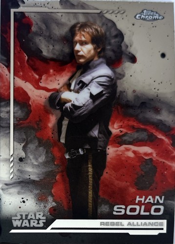 Harrison Ford as Han Solo [Red Refractor] #A-HF Star Wars 2024 Topps Chrome Galaxy Autograph card