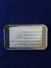1974 World Wide Mint Whipple Place Flag WWM-49 Silver Art Bar P0961