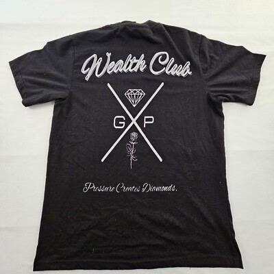 #ad Grind Pay Wealth Club Pressure Creates Diamond Black T Shirt Men#x27;s L $7.98