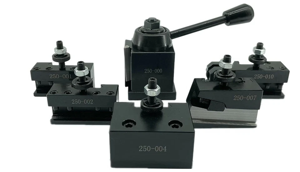 Juego de soporte de poste de herramienta de cambio rápido OXA tipo 250-000 para mini torno de hasta 8 pulgadas Foto 3 de 4