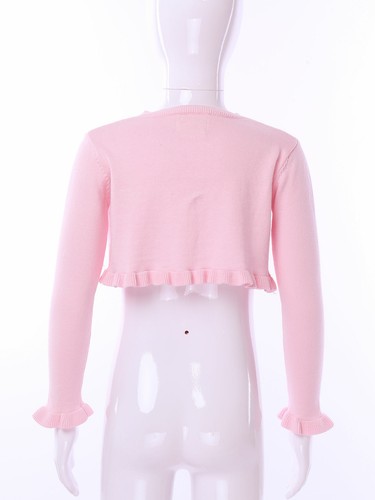 Flower Girls Bolero Shrug Open Front Short Cardigan Long Sleeve Top For Dress - Picture 93 of 96
