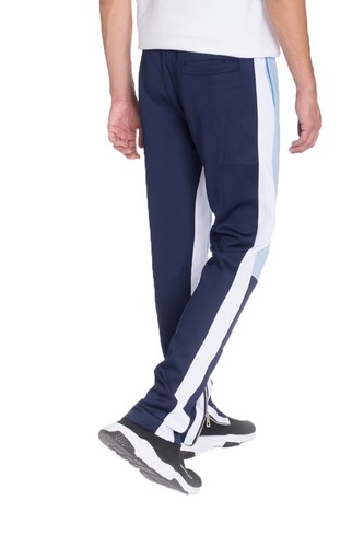 Men's Color Blocked Drawstring Sports Street Wear Casual Jogger Track Pants - Picture 17 of 17