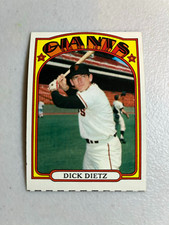 1972 Topps set break # 295 Dick Dietz - San Francisco Giants combo ship G/F/P