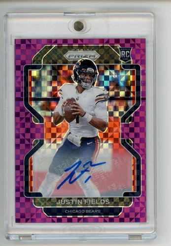 2021 Panini Prizm Rookie Autographs Purple Power #334 Justin Fields Auto /49