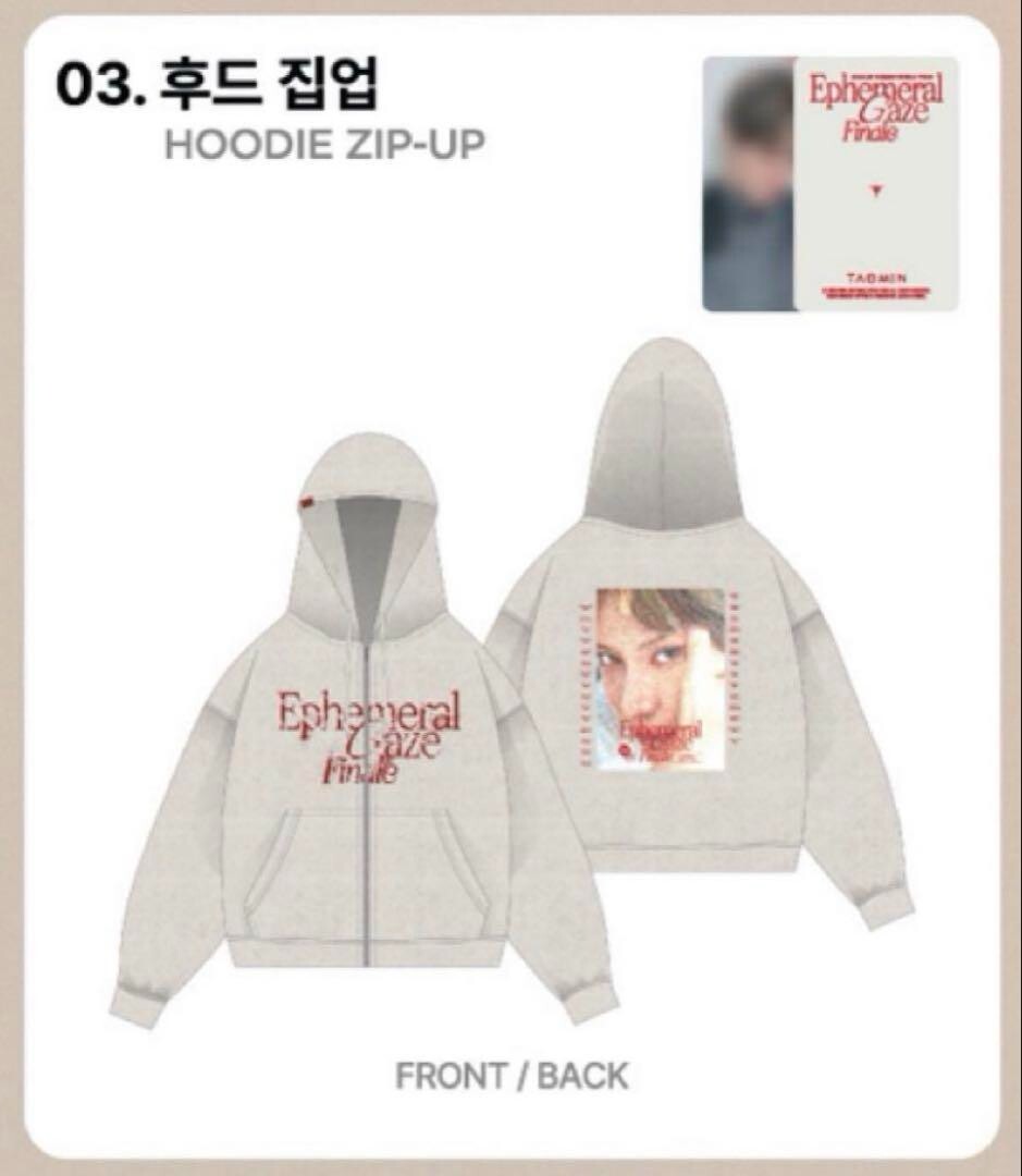 2025 TAEMIN WORLD TOUR Ephemeral Gaze hoodie with trading card S
