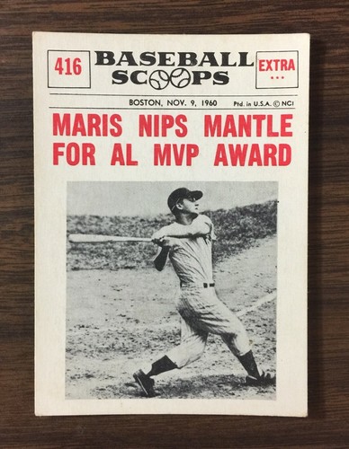 1961 NU CARD SCOOPS #423 ROY SIEVERS Captures Home Run Title EX-MT I9020605 - Picture 3 of 11