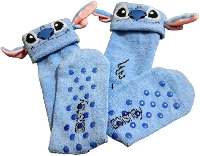 Disney Stitch 3D Ladies Slipper Socks Cosy Warm Winter Gripper Bed Socks Gift - Image 4 of 4