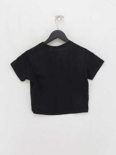 Fila Women's Top XS Black Graphic 100% Cotton Short Sleeve Round Neck Cropped - Picture 2 of 5