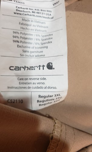 Carhartt Force Cross Flex Utility Scrub Pants Khaki Pink Womens Plus 3XL - Picture 7 of 13