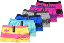 Lot of 6 Women Seamless Boyshorts Heart Boxers Panties Underwear One Size