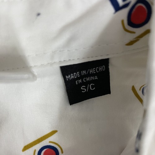 Miller Lite Shirt Mens Small Button Up Beer Novelty Print Collar Party BBQ Work - Picture 14 of 17