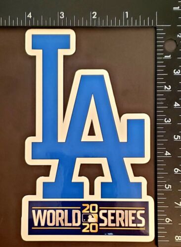 6,5" x 4" Los Angeles Dodgers World Series Logo Naklejka winylowa GO DODGER BLUE! - Zdjęcie 1 z 1
