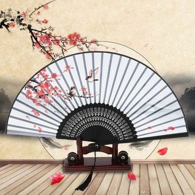 Japanese Cherry Blossom Folding Hand Held Fan Wedding Party
