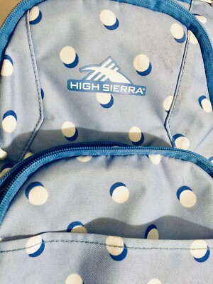 HIGH SIERRA BACKPACK BLUE POLKA DOT CANVAS MULTI 