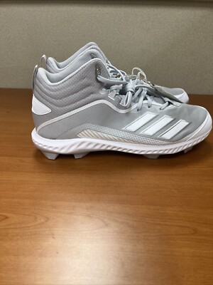 Adidas Icon 6 Bounce Mid TPU Baseball Cleats Gray Men s Size 16 FV6198 New