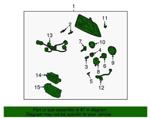 Conjunto de faro izquierdo original Ford Lincoln 2004-2006 Navigator 6L7Z-13008-BB Foto 2 de 2