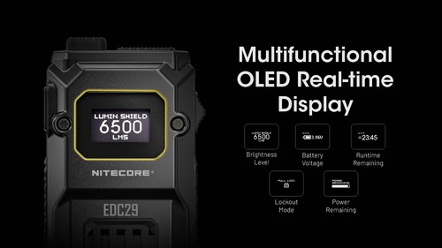 Linterna plana recargable Nitecore EDC29 6500 lúmenes USB-C - Imagen 5 de 11