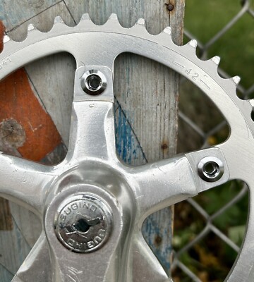 Vintage Sugino Crankset 42T Square Taper Cranks 175 Old