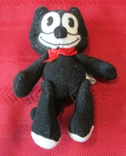 Felix the Cat 5" Mini Plush Small Stuffed Animal with Bow Tie Black White Red
