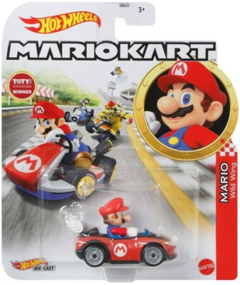 Mario Kart Mario Wild Wing Auto Car 1/64 Figur DieCast Hot Wheels Mattel