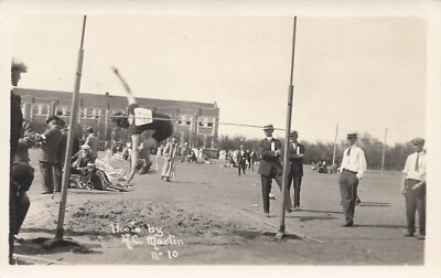 Real Photo Postcard Oklahoma State University High Jump Norman, Oklahoma