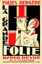 Theater Dance Show Folies Bergere Cabaret Vintage Poster Repro FREE S/H in USA