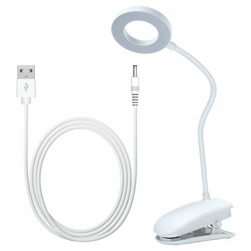 LED Book Reading Book Light Clip on Bed Rechargeable 3-level Brightness Lamp - Picture 10 of 12