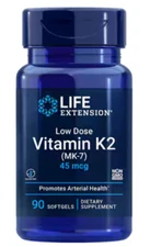 Life Extension Low Dose Vitamin K2 MK-7 45 mcg, 90 softgels