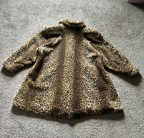 Vintage Donnybrook Leopard Print Faux Fur Coat Small Mob Wife Retro 90s Y2K - Picture 6 of 7