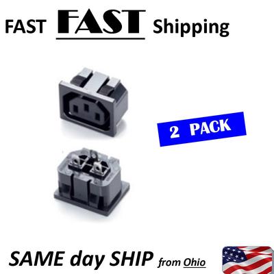 Socket Computer Male 2pcs -- Male Computer Replacement Socket - 3 pin power cord female ...