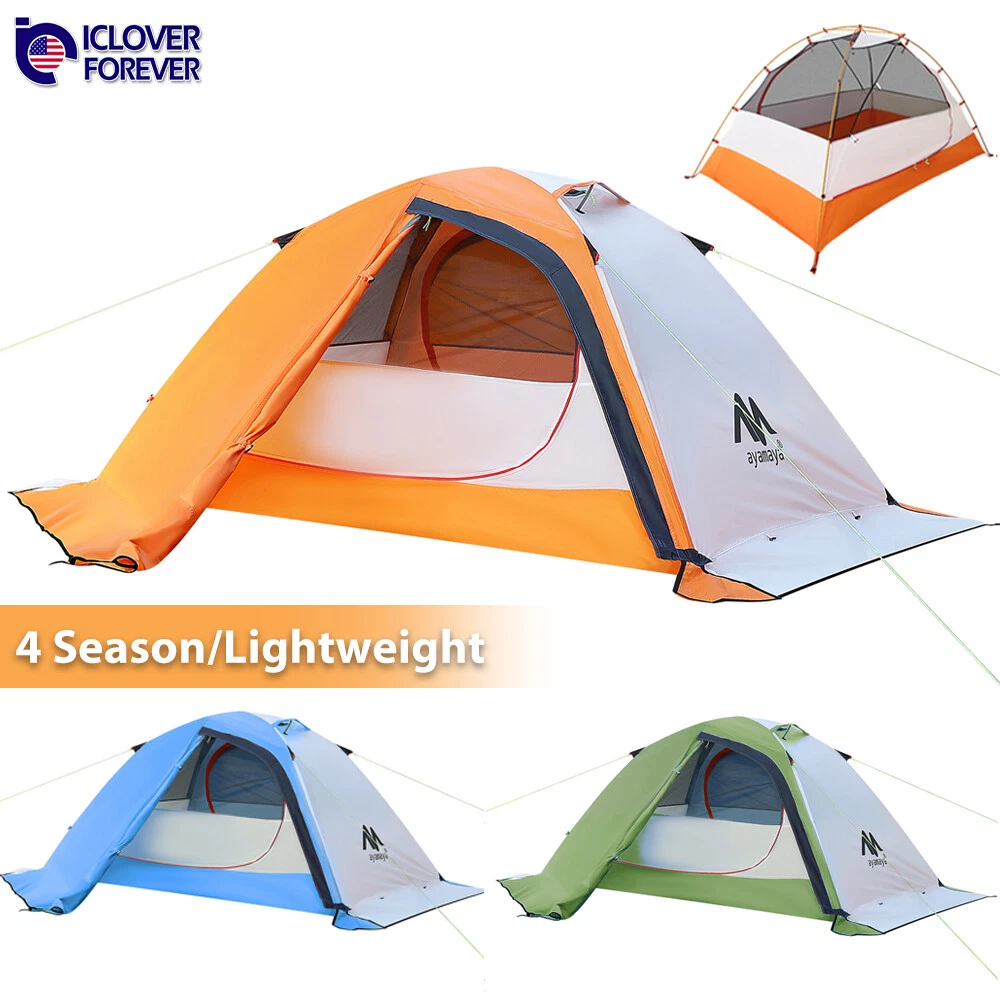 Ultralight 4 Season Camping Tent 2 1 Person Waterproof Backpacking Hiking Winter