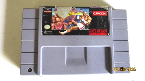 Super Street Fighter II Turbo,  (Super Nintendo 1991) Game only Label is rough.